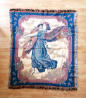 Vintage Guardian Angel With Child Tapestry Throw Blanket 48    X 54     Woven Wall