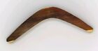 Vintage Australia Hardwood Boomerang  Hand Painted Aboriginal Artwork Signed