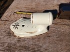Antique Art Deco Mint Green Porcelain Bathroom Light Sconce