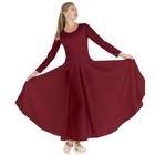 Danzcue Womens Praise Loose Fit Full Length Long Sleeve Dance Dress X-large
