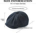 Eurzom 3 Packs Kids Boys Newsboy Cap Vintage Toddler Flat Tweed Beret Hat Baker