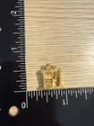 Vintage Gold Tone Miniature Printing Press Charm Pendant Industrial Jewelry