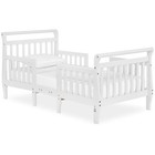 3-in-1 Convertible Toddler Bed Low To Floor Wooden Safety Rails Stable Design Us