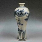 Chinese Old Porcelain Hand-painted Blue And White Porcelain Pulm Vase