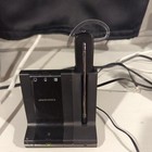 Plantronics Wo2 W02 Wireless Headset System Dual Ear Headset   tested   Working 