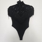 Vintage Western Bodysuit Skirt Coord Set Womens Small Rodeo Fringe Country