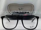 Ray-ban Square Eyeglasses Black Acetate Frame Clear Demo Lens Rb5387 2000 54mm