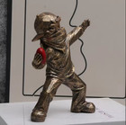 Banksy Style Heart Thrower Statue Resin Graffiti Art Sculpture Modern Home Decor