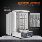 Stainless Steel Shawarma Grill Machine Vertical Gyro Rotisserie Doner