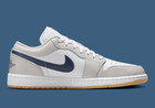 Nike Air Jordan 1 Low Midnight Navy Neutral Grey 553558-146 Mens New