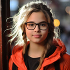Kids Glasses Colored Frame Clear Lens Protect Child s Eyes From Uvb Uva W  Pouch