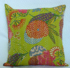 Colofull All Size Kantha Cushion Cover Indian Handmade Kantha Throw Pillow Decor