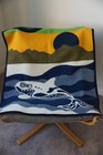 Pendleton Beaver State Sea Wolf Orca Crib Wool Blanket 32  X 44 usa Nwt