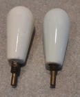 Vintage Pair Of White Porcelain Sink Faucet Handles Unlabeled