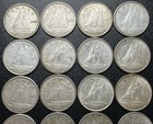 24 Canada Silver Dimes 1940-1968 Canadian 80    50  Silver 10 Cent Coin Lot