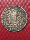 Peru 1836 Cuzco Silver 4 Reales Coin Standing Liberty  a 