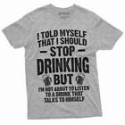 Funny Stop Drinking Tee Shirt Party Beer Wine Humorous Saying Tee Shirt 