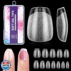 Extra Short Coffin Nail Tips 240pcs Soft False Nail Gel Tips Full Cover Acryl   