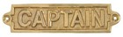 Brass Sign  captain  Plaque Nautical Ship Boat Beach Door Cabin Decor Gift Item