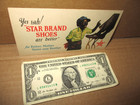 Old Vintage Star Brand Shoes -came From Southern Hardware - Original Ink Blotter