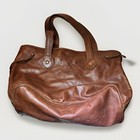 Mia Bossi Brown Leather Diaper Bag