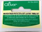 Clover 6005 Natural Fit Leather Thimbles Set Small Medium Large 2 Packs Of 3