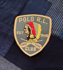 Rare Polo Ralph Lauren  Rugby Indian Chief Head Canoe Kayak Club Aztec Sew Patch