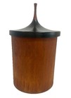 Laurids L  nborg Mid Cent Modern Teak Ice Bucket Danish Barware W Black Lid