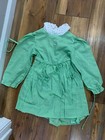 Vintage Kate Greenaway Girls Plaid Green 65  Polyester 35  Cotton Dress  size 6 