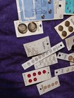 Vintage  singer Shirt Buttons  - Lot Of Assorted Buttons And Pins