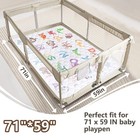 Baby Play Mats For Floor  71   x59    Upgraded Thickness   Larger Super Soft Play   