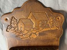 Vintage Wood Thimble Holder Wall Display Rack 35 Thimbles 16 5     old Mill   