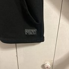 Victorias Secret Pink Womens Black Long Sleeve Quarter Zip Pullover Sweatshirt L