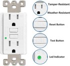 Gfi Gfci Outlet 15 20 Amp Self-test Outlets Weather Resistant With Led Indicator