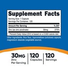 Nutricost Zinc Picolinate 30mg  120 Vegetarian Capsules- Gluten Free And Non-gmo