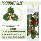 Canlierr 50 Pcs Gold Red Christmas Holly Berry 2 6 X 2 8 Inches  Red 