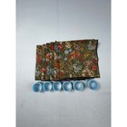 Nature Cottagecore Napkin And Ring Set Blue Floral Botanical Butterfly 12pc