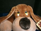 Vtg Russ Berrie Dog Samuel Spaniel 14  Brown Tan Plush Puppy Long Ears Lying