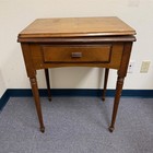 Vintage Singer Sewing Machine In Cabinet With Motor Control