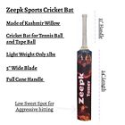 Cricket Bat 5  Wide Long Cane Handle Light Weight Tape Ball Tennis Ball Tiger