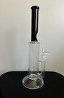 17    Hookah Water Pipe Straight Clear And Black