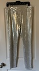 Nwt Halara Silver Metallic Foil Leggings Xl High Rise Stretch Back Pocket Pants