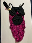 New Swimsuit Tyr Womens Black Pink Lycra Suit One Piece Size 32 Ladies