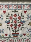 Large Handmade Vintage Beautifully Framed Alphabet Folk Art Needlepoint