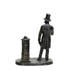 Vienna Bronze Zimmerman Gentleman With Tall Hat Figure Match Holder