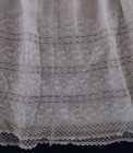 Vintage Baby Christening Gown Ecru Eyelet Bobbin Lace Dolls Dress