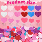 Heart Foam Stickers  600pcs Valentine s Day Glitter Matte Love Heart Shaped Self