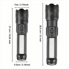 9000000lm Tactical Flashlight Zoom Rechargeable Camping Sport Cob Led Work Light