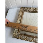 Vintage Gold Metal Rectangular Mirror Tray Filigree Ormolu Vanity Dresser Tray