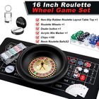Lunmon 16  Roulette Wheel Set Layout Mat  36 x 18   Casino Night  Black
